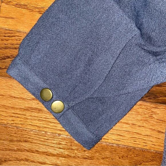 New Calypso St Barth $350 Gray Linen Snap Front Dress MED - Picture 9 of 9